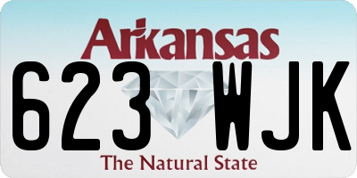 AR license plate 623WJK
