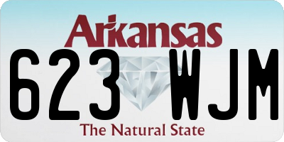 AR license plate 623WJM