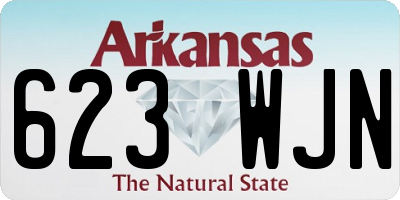 AR license plate 623WJN