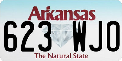 AR license plate 623WJO