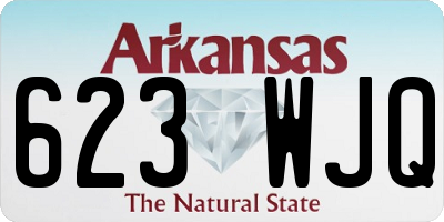 AR license plate 623WJQ