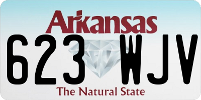AR license plate 623WJV