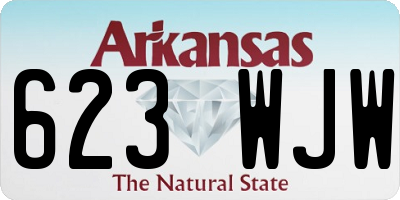 AR license plate 623WJW