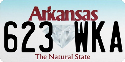 AR license plate 623WKA