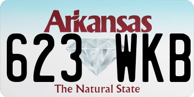 AR license plate 623WKB
