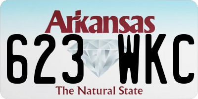 AR license plate 623WKC