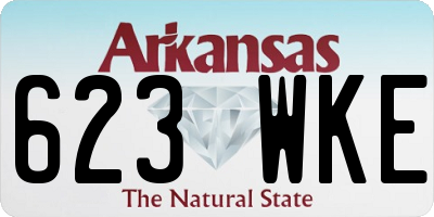 AR license plate 623WKE