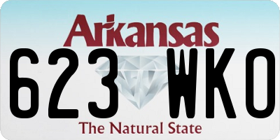 AR license plate 623WKO