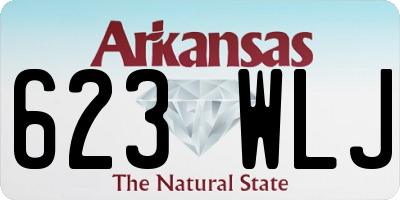 AR license plate 623WLJ