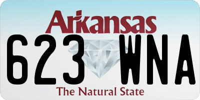 AR license plate 623WNA