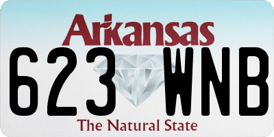 AR license plate 623WNB