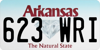 AR license plate 623WRI