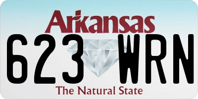 AR license plate 623WRN