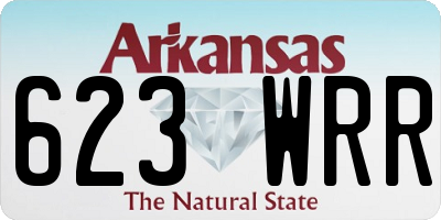 AR license plate 623WRR