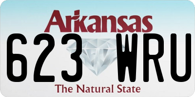 AR license plate 623WRU