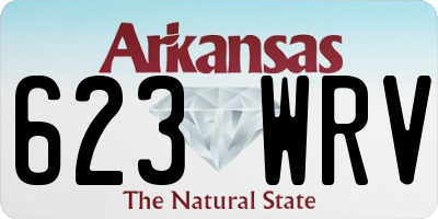 AR license plate 623WRV