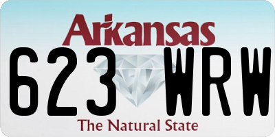 AR license plate 623WRW