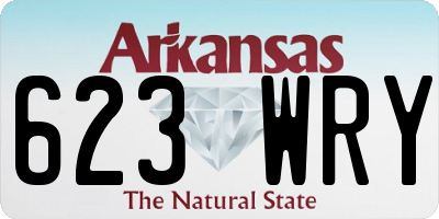 AR license plate 623WRY