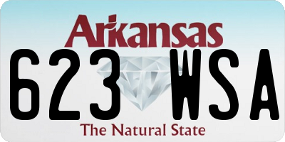 AR license plate 623WSA