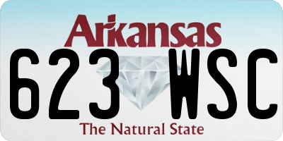 AR license plate 623WSC