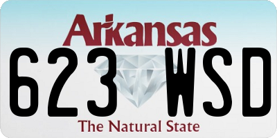 AR license plate 623WSD