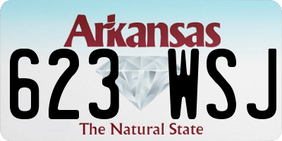AR license plate 623WSJ