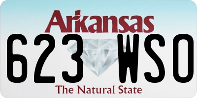AR license plate 623WSO