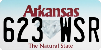 AR license plate 623WSR