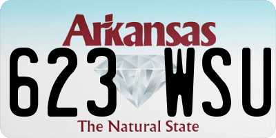 AR license plate 623WSU