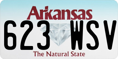 AR license plate 623WSV