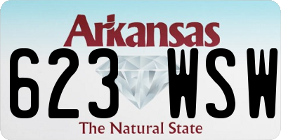 AR license plate 623WSW