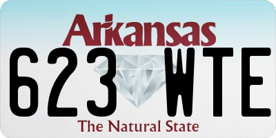 AR license plate 623WTE