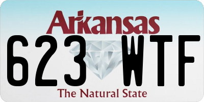 AR license plate 623WTF