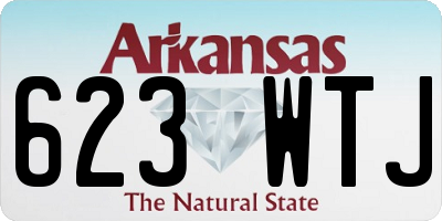AR license plate 623WTJ