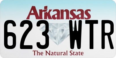 AR license plate 623WTR