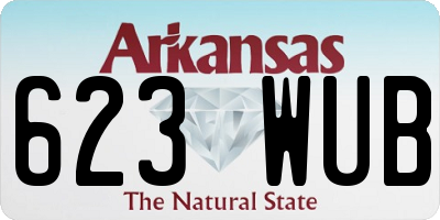 AR license plate 623WUB