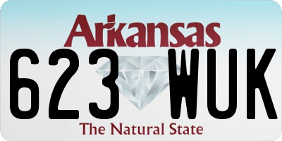 AR license plate 623WUK
