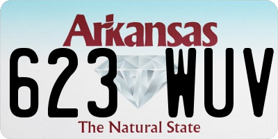 AR license plate 623WUV