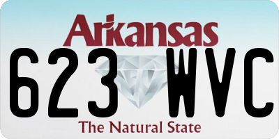 AR license plate 623WVC