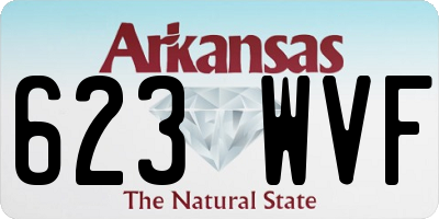 AR license plate 623WVF