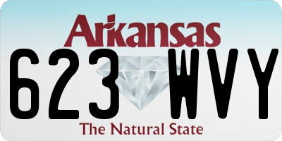 AR license plate 623WVY