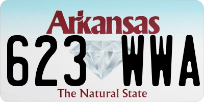 AR license plate 623WWA