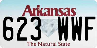 AR license plate 623WWF