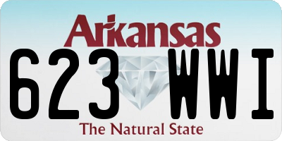 AR license plate 623WWI