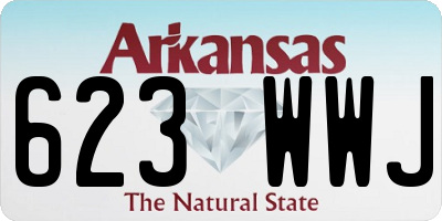 AR license plate 623WWJ