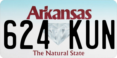 AR license plate 624KUN