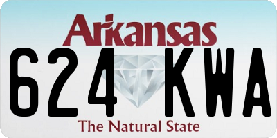 AR license plate 624KWA