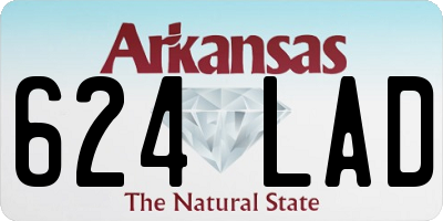 AR license plate 624LAD
