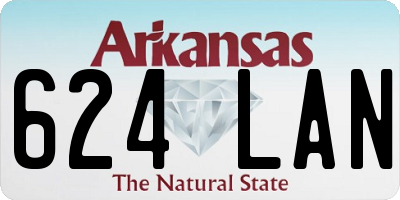 AR license plate 624LAN