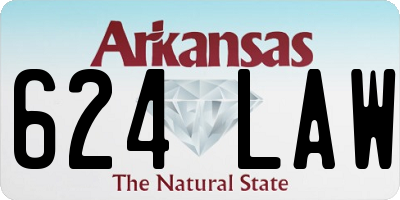 AR license plate 624LAW